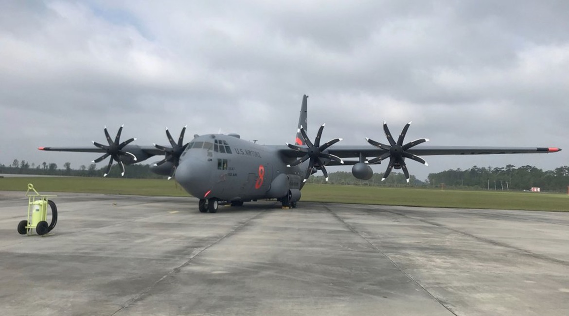 A US Air Force Lockheed Martin C-130H with the first combined installation of Collins Aerospace's NP2000 propellers and electronic propeller control system (EPCS). Collins Aerospace Systems is now under contract to deliver 91 NP2000 systems to various ...