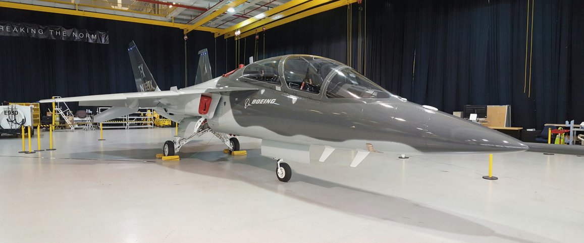 The Boeing T-7A Red Hawk jet trainer is the first aircraft to receive the USAF’s new digital eSeries designation, becoming the eT-7A. (Gareth Jennings/Janes)