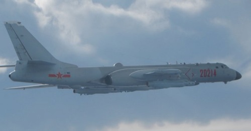 An image provided by the Taiwanese MND showing one of the H-6 strategic bombers that Taipei said violated the island's southwestern ADIZ on 18 September.