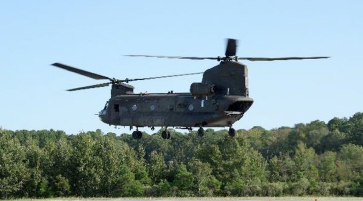 The first flight of the T408-equipped NCH-47D testbed involved a hover and pedal turn, with further flights and test points to follow through to the end of the year.
