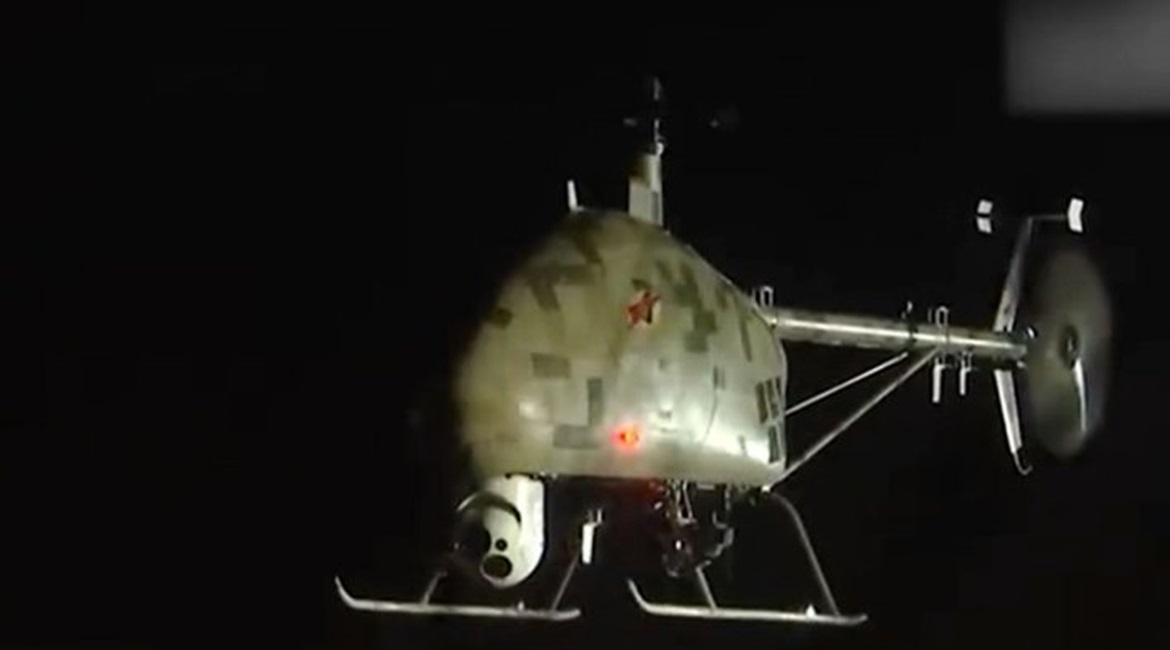 The AV500 used in the PLAGF exercise was fitted with a chin-mounted EO/IR sensor turret that enables the UAV to perform day/night reconnaissance, battle damage assessment, and target detection and tracking.