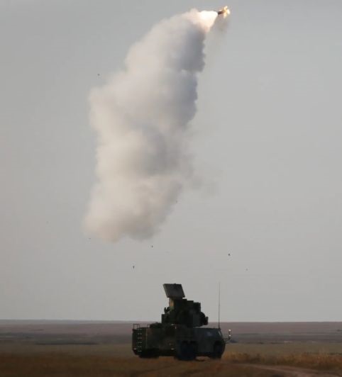 A PLAGF HQ-17A 6×6 SHORAD system firing what appears to be a new SAM that has reportedly been in service since early 2020.