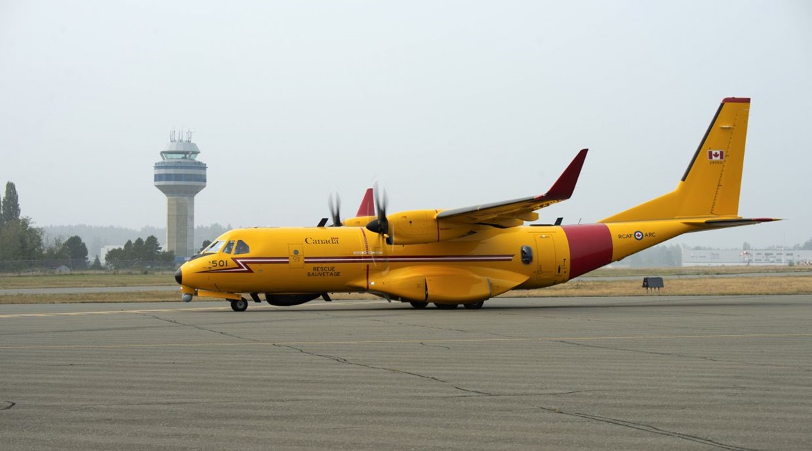 The RCAF's first CC-295 pictured during a delivery ceremony on 25 September. The CAF seeks a mobile phone detection system for its search and rescue rotary- and fixed-wing platforms that will allow the CAF to locate and communicate with operational mob...