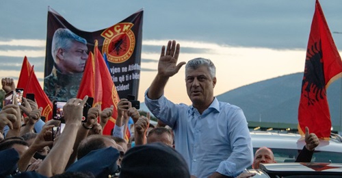 On 17 July 2020, Kosovans in Vërmicë welcome home Kosovan President Hashim Thaçi after his return from The Hague where he was questioned by the Specialist Prosecutor's Office for Kosovo for four days. An indictment against Thaçi for...