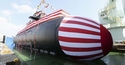 Launched by MHI on 14 October, 
        
         - the first of a new class of SSKs for the JMSDF - is expected to enter service in March 2022.