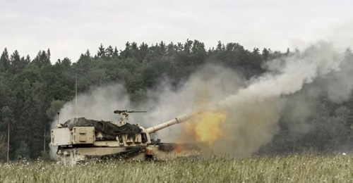 A US Army Paladin M109A7 self-propelled howitzer during a live fire exercise in Grafenwoehr, Germany, in August 2019. BAE Systems has made up one of two missed deliveries of the weapon after a Covid-19-related issue.