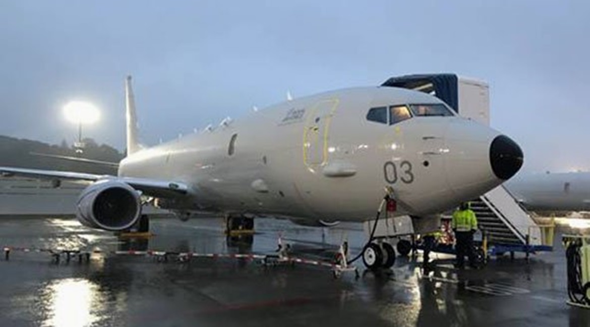 Aircraft ZP803 seen at Boeing Field in the United States ahead of its delivery flight to RAF Lossiemouth on 14 October.