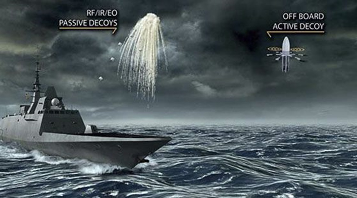 The VESTA active offboard decoy (shown) right is seen as complementary to other soft-kill countermeasures. Lacroix has developed the VESTA active offboard decoy concept in response to a call for proposals from the Agence Innovation Défense.