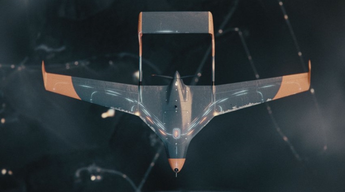 Artist's illustration of UBIQ Aerospace's autonomous de-icing solution for UAVs using atmospheric sensors to alert the system when there is a risk of icing conditions.