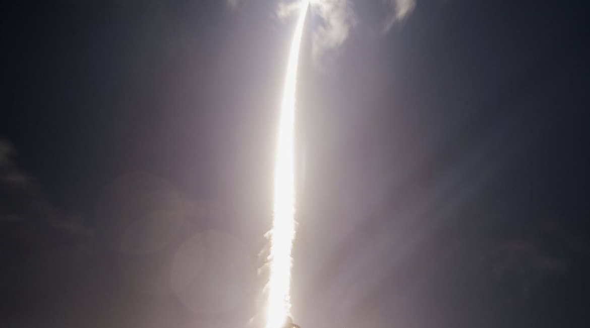 An SM-3 Block IIA missile after launch.