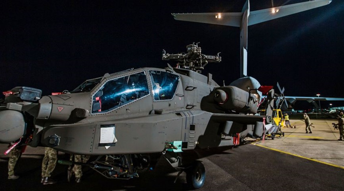 The first two of 50 remanufactured AH-64E Apache helicopters for the British Army were delivered into the UK on 26 November.