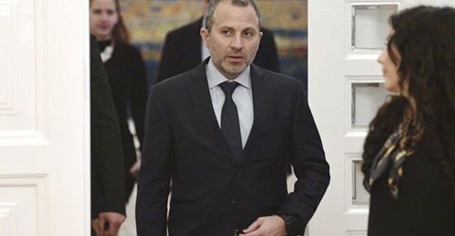 President of the Free Patriotic Movement (FPM) Gebran Bassil arrives for talks at the Ministry of Trade in Hungary's capital Budapest on 26 November 2019. The US has imposed sanctions on Bassil in relation to corruption allegations under the US Global ...