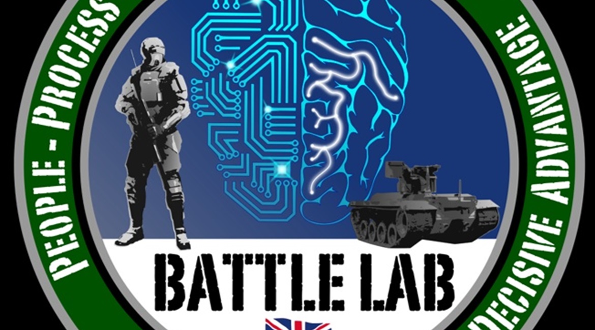 This image shows the logo of the Army BattleLab and engenders some of the technologies that it hopes to bring together.