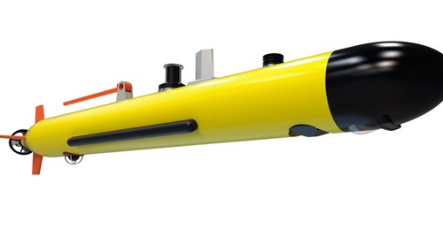 A computer rending of DAPA's mine detection AUV development.
