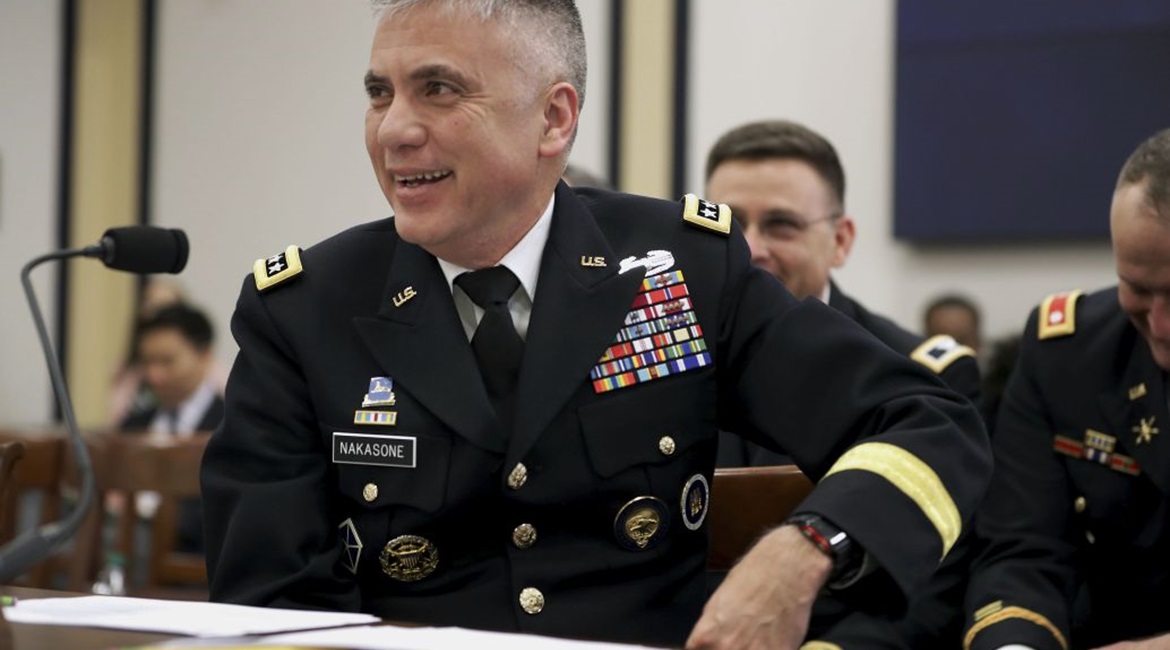 National Security Agency Director General Paul Nakasone testifies before the House Armed Services Committee's Intelligence and Emerging Threats and Capabilities Subcommittee in Washington, DC, on 13 March 2019. Nakasone is a leading proponent of the co...