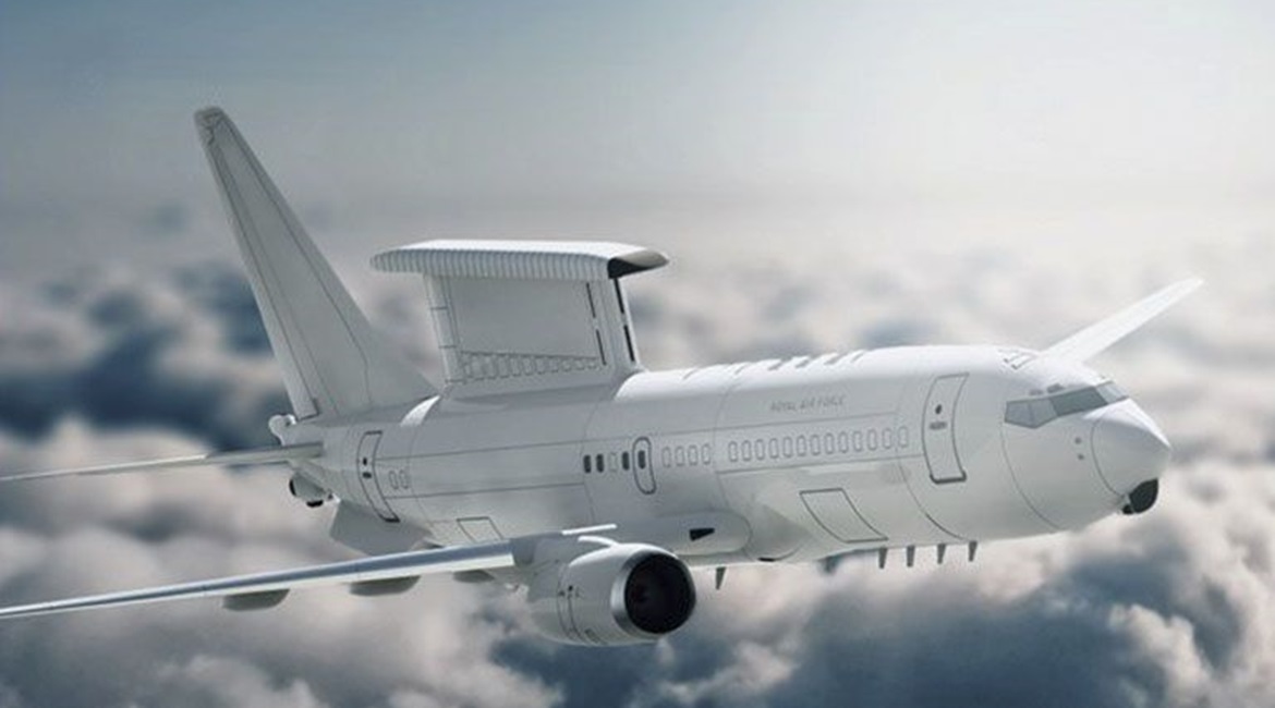 An artist's impression of the E-7A Wedgetail AEW1 in UK service. The type is to be based at RAF Lossiemouth, Scotland.