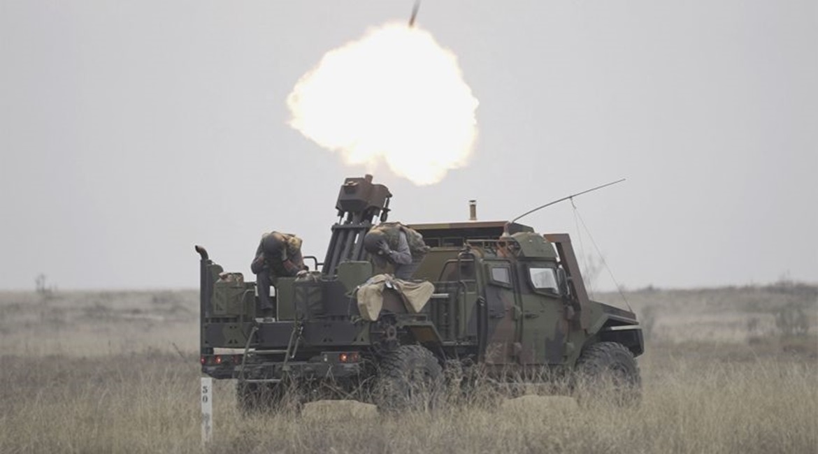 The Dual-EIMOS firing during the demonstration event in Zaragoza in late November.
