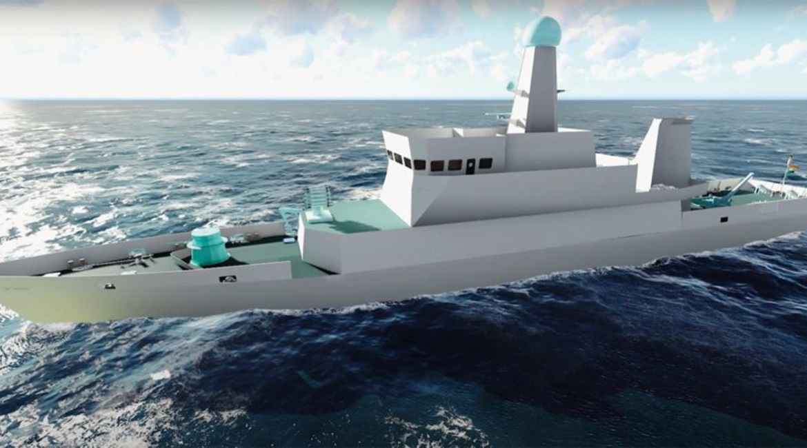 Computer-generated imagery of GRSE's ASW-SWV variant.