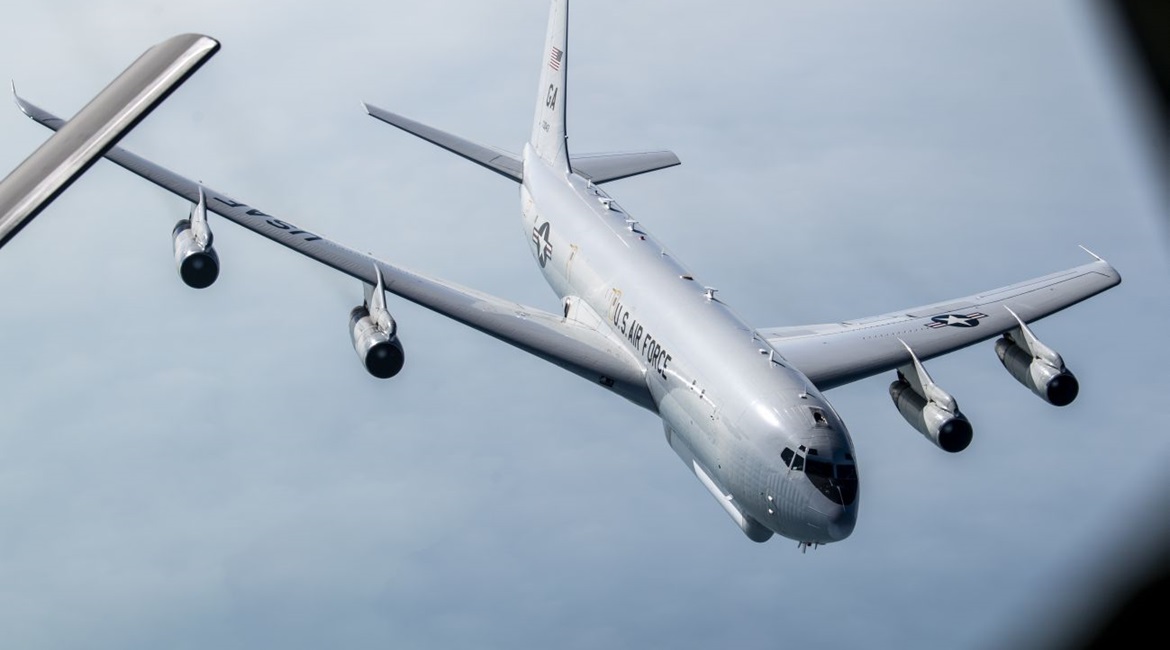 An E-8C JSTARS aircraft pictured on 5 October 2020. US lawmakers have made it more difficult for the USAF to retire JSTARS platforms.