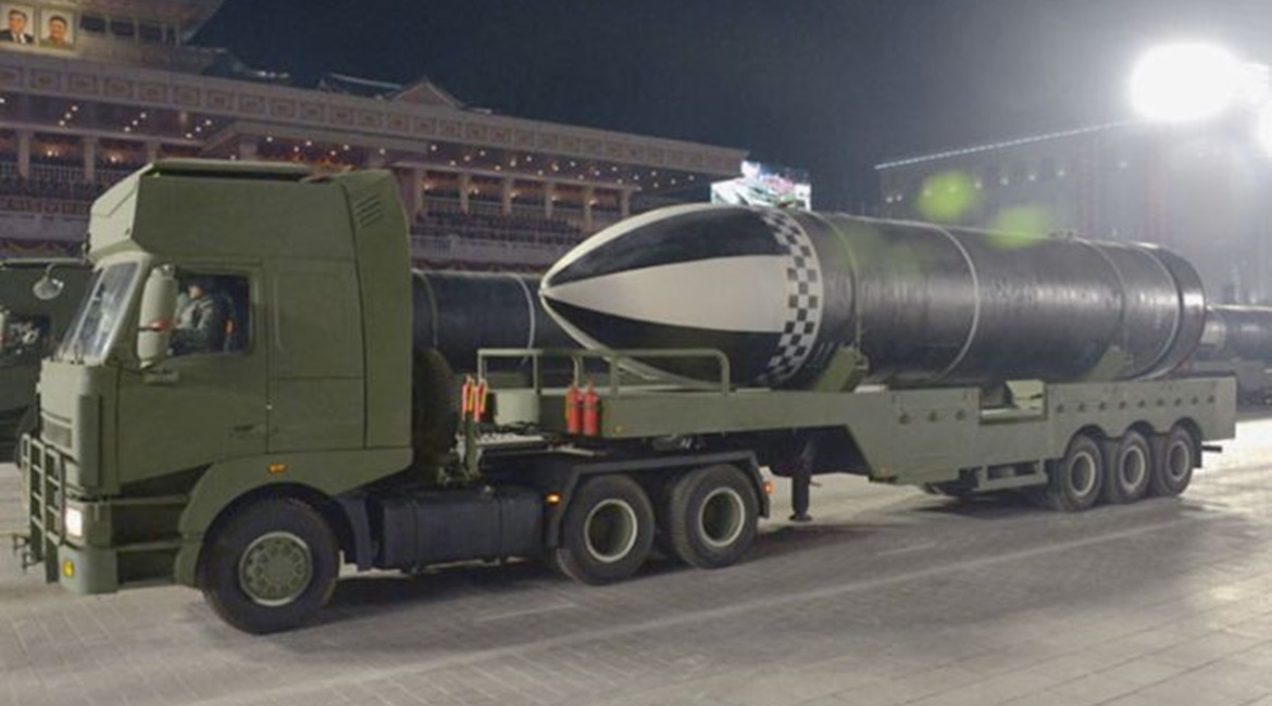 The recently paraded Pukguksong-5 SLBM features a more elongated nose cone than its predecessor, the Pukguksong-4, making it look 'pointier'.