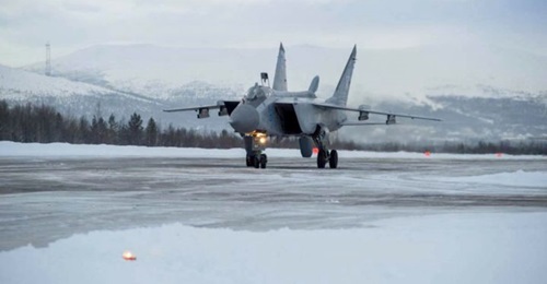 MiG-31BM arriving in Novaya Zemlya to take up QRA.