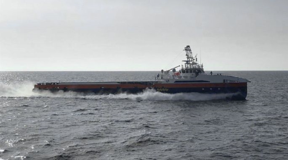 A Ghost Fleet Overlord USV prototype seen undergoing sea trials.