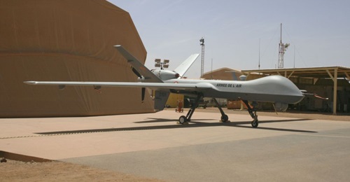 A French Air and Space Force MQ-9 Block 1 Reaper UAV seen in Niamey, Niger.