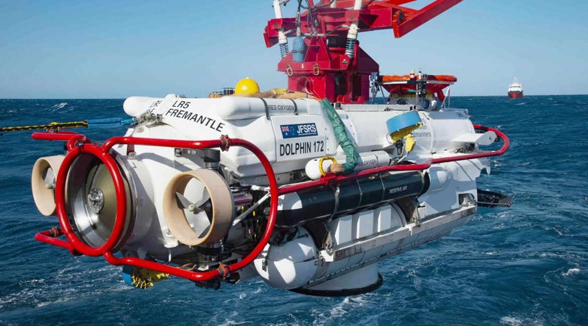 The RAN's on-call submarine escape and rescue capability is currently provided by JFD Australia and includes the submarine rescue vehicle LR5 (pictured) and a Scorpio 45 intervention ROV.