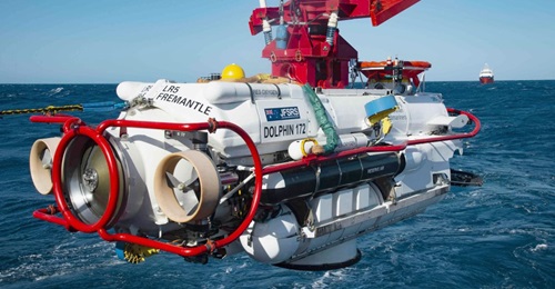 The RAN's on-call submarine escape and rescue capability is currently provided by JFD Australia and includes the submarine rescue vehicle LR5 (pictured) and a Scorpio 45 intervention ROV.