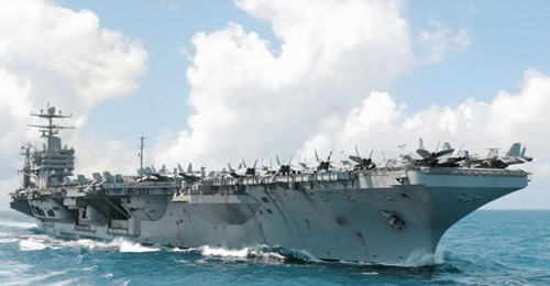 The first two I-Stalker installations were completed on board the Nimitz-class carriers USS 
        
         (pictured) and USS