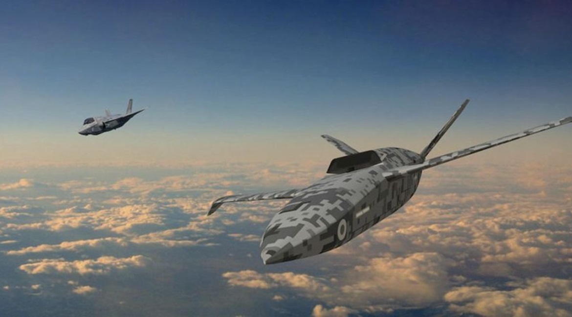 An artist's impression of a Mosquito 'loyal wingman' being developed for the UK under the wider LANCA programme.