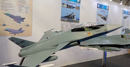 A concept model for the TEDBF for the Indian Navy was shown for the first time at Aero India 2021.