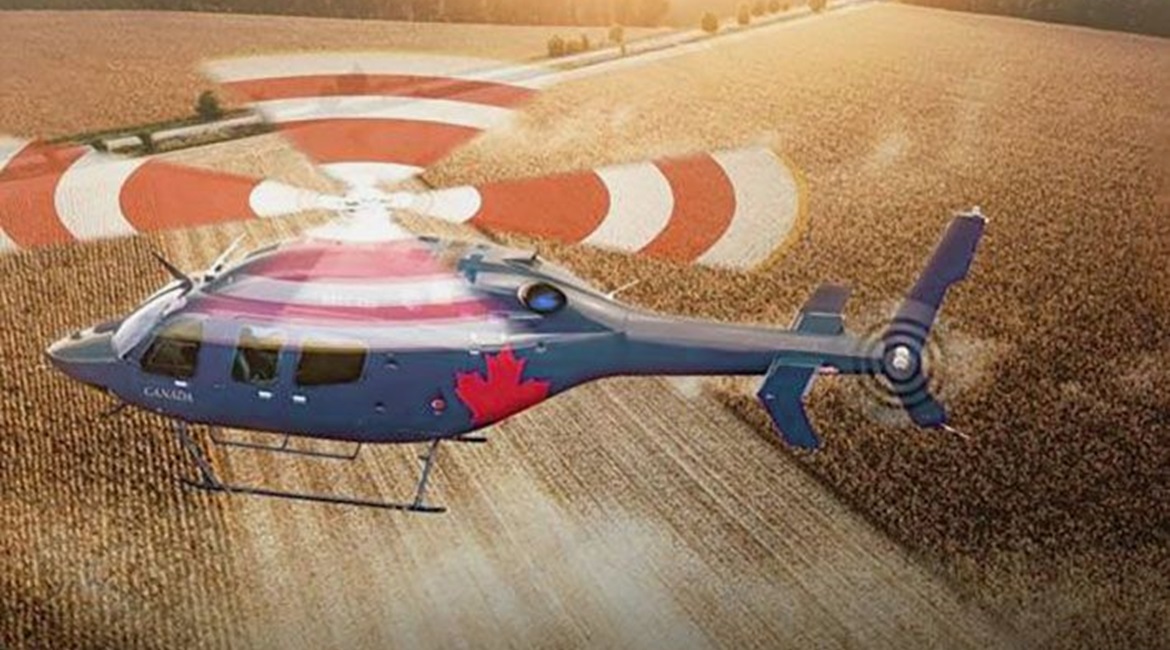 An artist's impression of the Bell 429 in Canadian training livery.