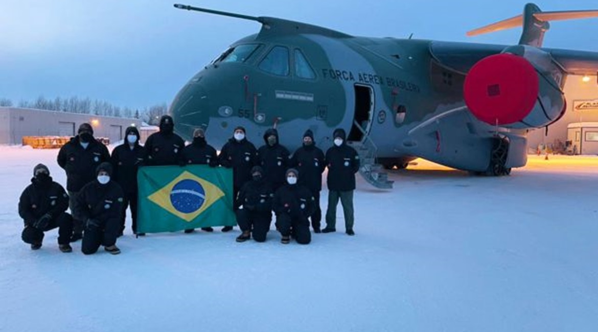 A KC/C-390 airlifter was flown to Fairbanks in Alaska for extreme cold weather trials earlier in February.