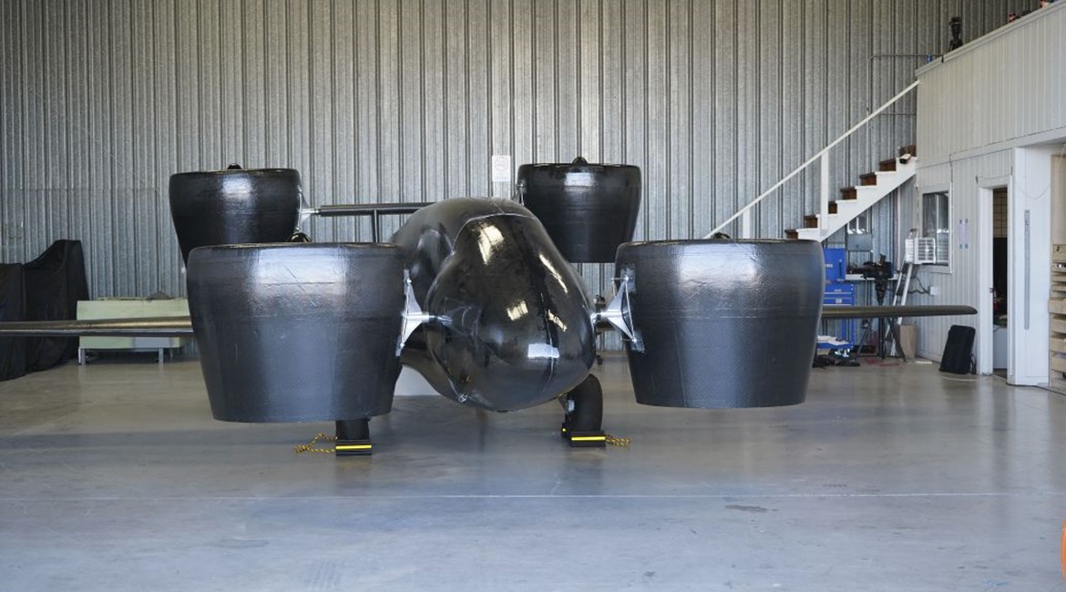 Sabrewing Aircraft's Rhaegal UAV half-scale prototype, which has an 8.5 m wingspan.