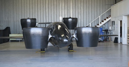 Sabrewing Aircraft's Rhaegal UAV half-scale prototype, which has an 8.5 m wingspan.