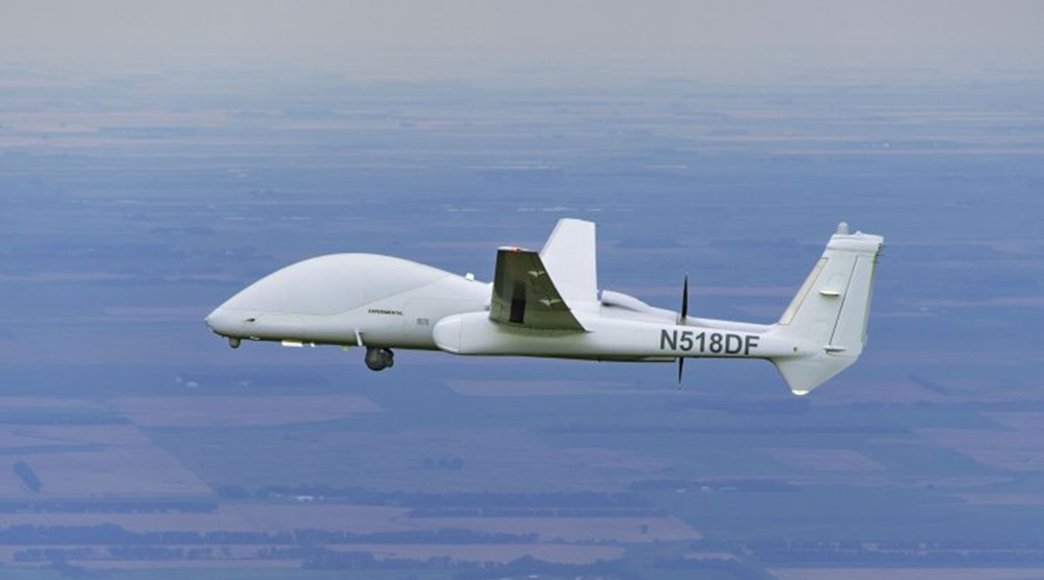 The Firebird is an optionally-piloted unmanned aircraft that can operate several discrete payloads simultaneously, and its ability to carry a pilot overcomes the 'flight through civilian airspace' problems.