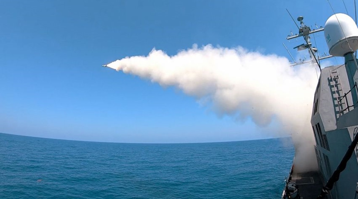 IAI has captioned this image simply as 'live firing from a ship' with no additional detail. However, 
        
         understands that this is an image of the latest generation Gabriel V anti-ship missile being fired from an unidentified Isr...