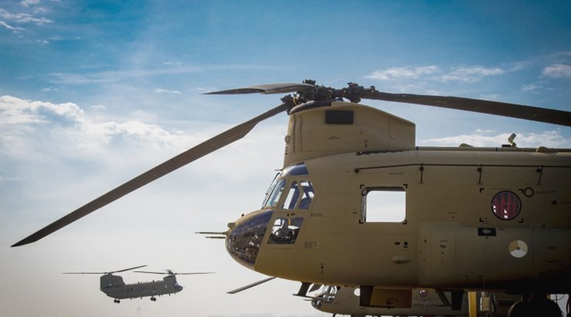 The first of 14 newbuild CH-47F Chinooks for the Netherlands seen at Boeing's Philadelphia production plant prior to delivery. With six upgraded CH-47Fs already in service, the RNLAF will have a fleet of 20 commonly configured helicopters by the time d...