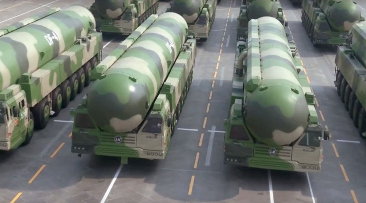 Chinese DF-41 ICBMs paraded at Tiananmen Square in Beijing on 1 October 2019. USSTRATCOM Commander Admiral Charles A Richard said on 20 April that China will soon be capable of executing “any plausible nuclear employment strategy” at interc...