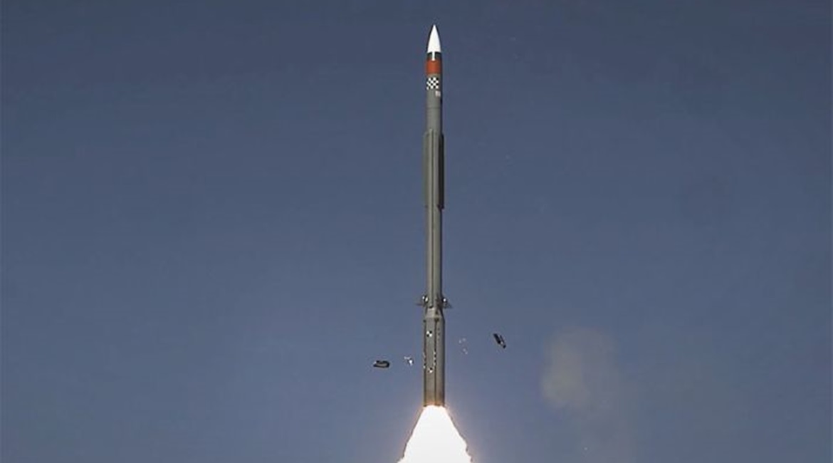A Barak ER is launched during a test.