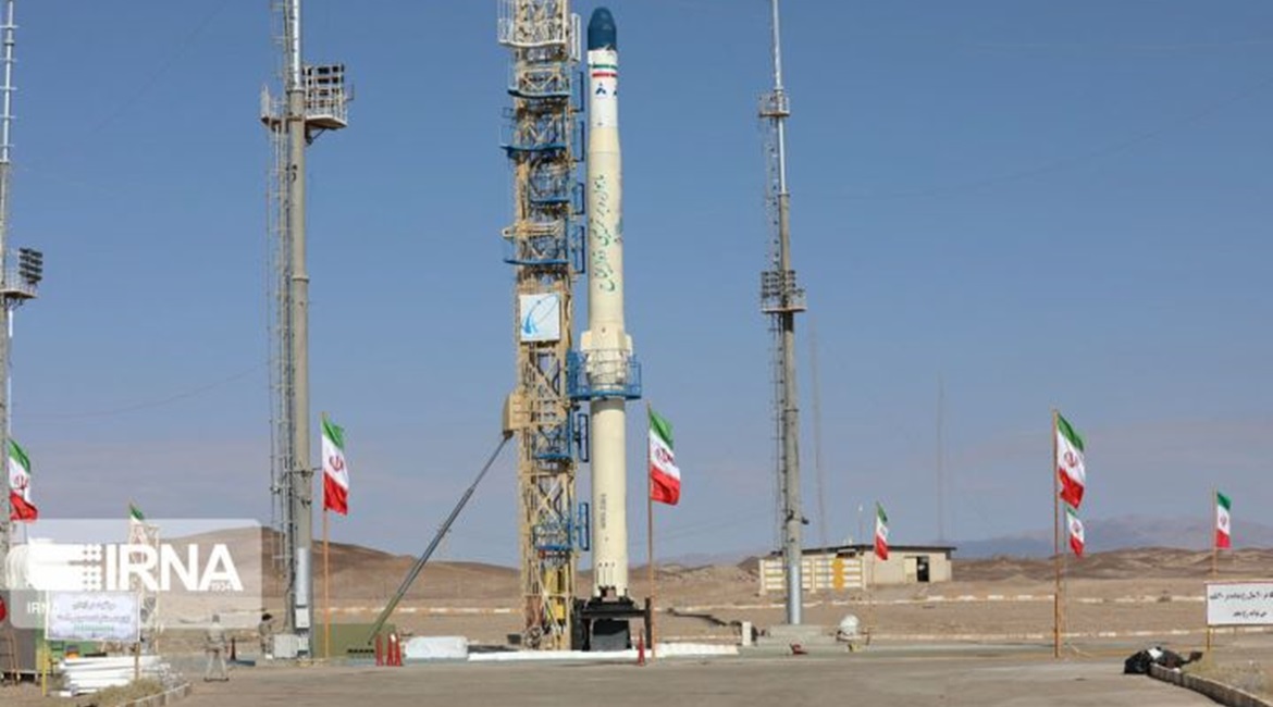 The Zoljanah before its launch from the Khomeini Space Centre.