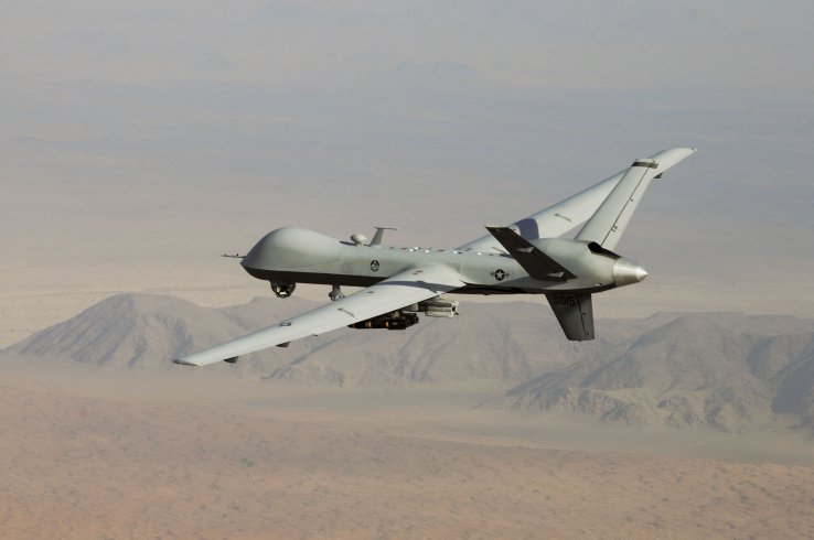 A US Air Force MQ-9 Reaper UAV. USCENTCOM Commander Gen McKenzie said on 20 April that Pentagon is looking at “offshore, over-the-horizon options