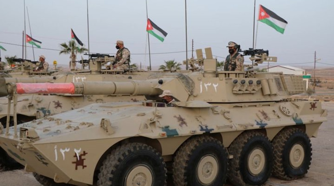 Centauro armoured vehicles in service with Jordan's 3rd Royal Tank Battalion.
