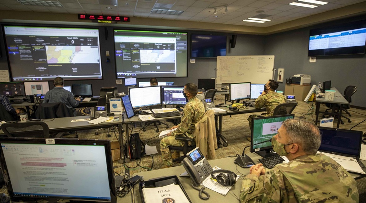 Joint Task Force - Civil Support (JTF-CS) conducts a JADC2 demonstration at Joint Base Langley-Eustis in Virginia.