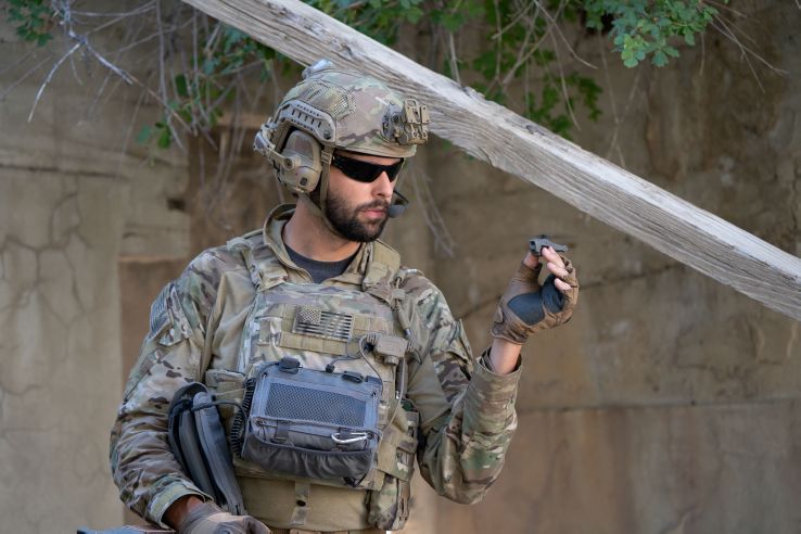 A soldier holds FLIR Systemsâ Black Hornet 3 palm-sized UAV. The US Army awarded the company a USD15.4 million contract in March, to procure an unspecified number of the aircraft for its Soldier Borne Sensor programme. (FLIR Systems)