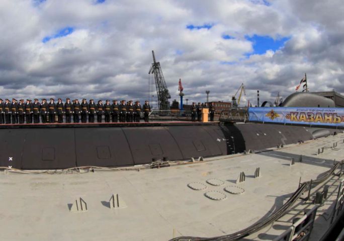 The VMF commissioned the Project 885M SSN/SSGN
Kazan
on 7 May.
(Russian MoD)