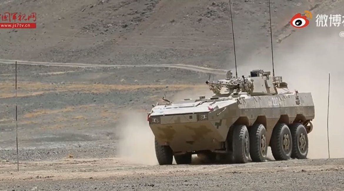 A screengrab from footage released by CCTV on 12 May showing a ZBL-09 IFV taking part in a live-fire exercise held near the Karakoram mountain range. CCTV revealed that this IFV type is now in service with the PLAGF's Xinjiang Military Command.
