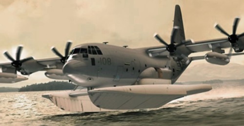 The MAC amphibious MC-130J concept revealed at the SOFEC 2021 event.