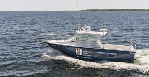 The Proteus USV features Sea Machines Robotics' SM300 autonomy system.